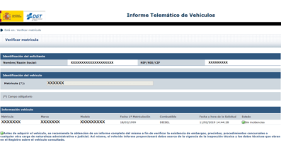 How to request the vehicle report